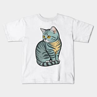 Beautiful American Short Hair Cat Kids T-Shirt